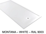 Receveur de douche, sur mesure, largeur 100 à 180 cm X 100 à 120 cm, Garantie 5 ans, résine pleine masse PN24 de couleurs, LIVRAISON RAPIDE, OFFERTE